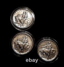 (3) Lot 1925 STONE MOUNTAIN AU to UNC Commemorative Silver Half Dollar Coins