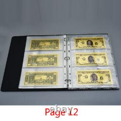 46 Presidents of The United States Gold Banknotes and Coins Commemorative Album