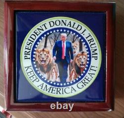 47th DONALD TRUMP GOLD BULLION & COLLECTIBLES SET IN WOOD KEEPSAKE BOX