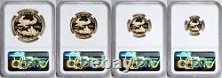 (4-Piece Set)2016-W Proof Gold Eagles Set Edmund Moy NGC PR70DCAM K15560