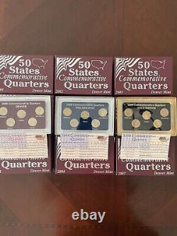 50 States Commemorative Quarters, 1999-2008 #10 P, D, Gold sets, 50 coins