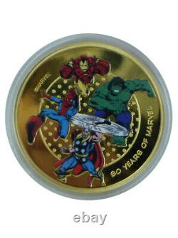 80 Years Of Marvel 24-Carat Gold Plated Commemorative Coin