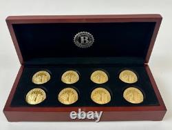 9/11 20th ANNIVERSARY 24K GOLD-PLATED COMMEMORATIVE MEDAL SET (8 coins)