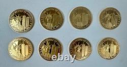 9/11 20th ANNIVERSARY 24K GOLD-PLATED COMMEMORATIVE MEDAL SET (8 coins)
