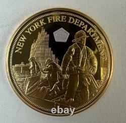9/11 20th ANNIVERSARY 24K GOLD-PLATED COMMEMORATIVE MEDAL SET (8 coins)
