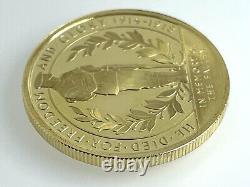 9ct Gold 2017 Remembrance Double Crown Commemorative Coin Gibraltar 9.9g 27.05mm