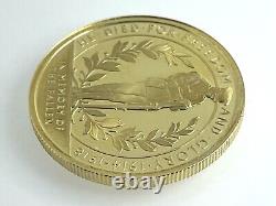 9ct Gold 2017 Remembrance Double Crown Commemorative Coin Gibraltar 9.9g 27.05mm