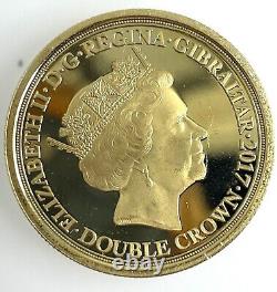 9ct Gold 2017 Remembrance Double Crown Commemorative Coin Gibraltar 9.9g 27.05mm