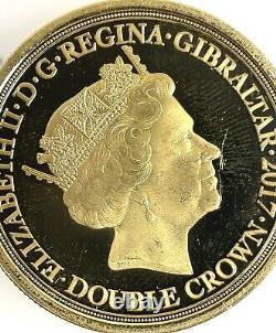9ct Gold 2017 Remembrance Double Crown Commemorative Coin Gibraltar 9.9g 27.05mm