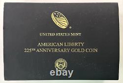 AMERICAN LIBERTY 225TH ANNIV $100 GOLD PROOF HIGH RELIEF COIN 1 oz 99.99 Gold