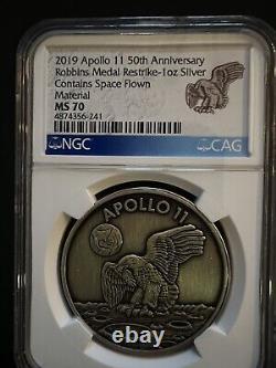 APOLLO 11 6pc SET 50th ANNIVERSARY NGC PF AND MS 70 FDI SILVER AND GOLD COINS