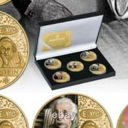 Albert Einstein Commemorative Clad Gold Coin Set Limited Edition