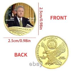 All 46 US President Commemorative 46-Coin Full Set Colorized Gold Plated Coin
