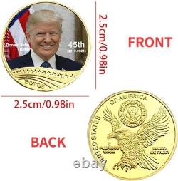 All 46 US President Commemorative 46-Coin Full Set Colorized Gold Plated Coin wi