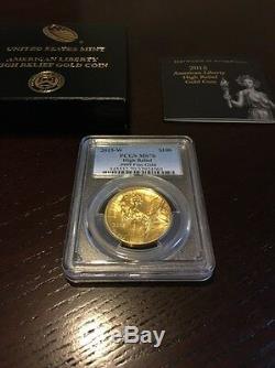 American Liberty 2015 W High Relief Gold Coin PCGS MS70 MS 70 IN HAND