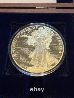 American Mint Charters Of Freedom Set Commemorative 70mm Coins 24K Plated