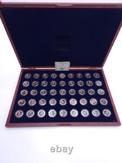 American Mint U. S. Presidents Color Commemorative Coin Set 24k Gold Layered (B3)