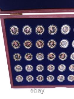 American Mint U. S. Presidents Color Commemorative Coin Set 24k Gold Layered (B3)