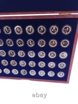 American Mint U. S. Presidents Color Commemorative Coin Set 24k Gold Layered (B3)