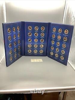 American Mint U. S. Presidents in Color Commemorative Coin Set 24k Gold Layered