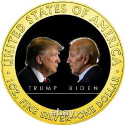 American Silver Eagle TRUMP vs BIDEN DEBATE President $1 Liberty 2020 Coin 1 oz