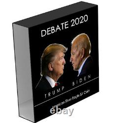 American Silver Eagle TRUMP vs BIDEN DEBATE President $1 Liberty 2020 Coin 1 oz