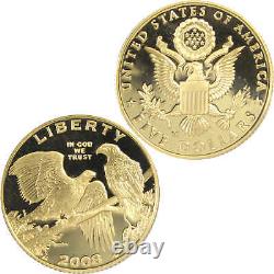 Bald Eagle Recovery Commemorative 2008 W Proof Gold $5 Coin