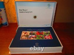 Bayer 150 Years Anniversary Commemorative 585 Gold 415 Silver 7.25g Coin withbook