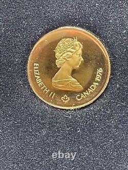Beautiful, Amazing Montreal 1976 Olympics, 22Kt. Gold Proof Coin, Mint (#175)