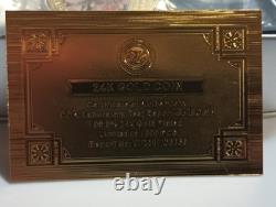 Beautiful, Battle Of Pearl Harbor Commemorative 24 KT Gold, 5 Coin Set With Case