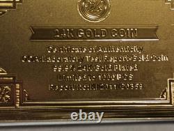 Beautiful, Battle Of Pearl Harbor Commemorative 24 KT Gold, 5 Coin Set With Case