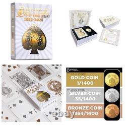 Bicycle Playing Cards 140th Anniv Mystery Gold Silver, Bronze Commemorative Coin