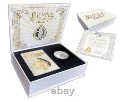 Bicycle Playing Cards 140th Anniv Mystery Gold Silver, Bronze Commemorative Coin