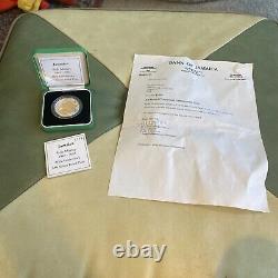 Bob Marley 60th Anniversary Gold/Silver Proof $50 Bank Of Jamaica Coin # 0318
