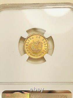 Bolivia 1952 Gold (3.5 Grams) UNC 1952 Revolution Commemorative NGC MS64