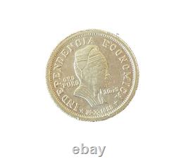 Bolivia 1952 Gold 5 Bolivianos (3.5 Gramos) UNC 1952 Revolution Commemorative