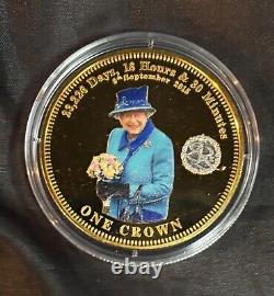 Bradford Exchange Queen Elizabeth 2 Crowning Moments 8 Proof Coins 24K Plated