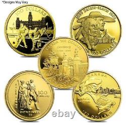 Canada 1/4 oz Proof Gold $100 Commemorative Coin (Random Design)