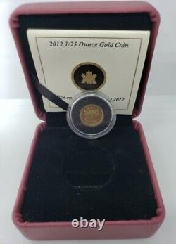Canada 2012 Farewell To The Penny 1/25 oz. Gold. 9999 Proof Coin