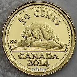 Canada 2014 Beaver Canadas Classic Coin Design 50-Cents Pure Gold