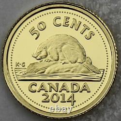 Canada 2014 Beaver Canadas Classic Coin Design 50-Cents Pure Gold