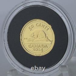 Canada 2014 Beaver Canadas Classic Coin Design 50-Cents Pure Gold