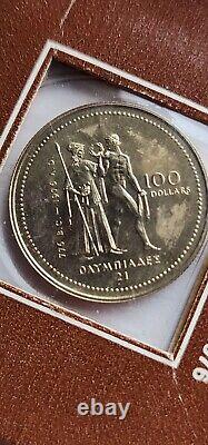 Canadian Olympic $100 Gold Coin 1976 14 Karats Montreal 1976