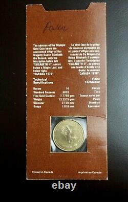 Canadian Olympic $100 Gold Coin 1/4 oz Montreal Olympics 1976