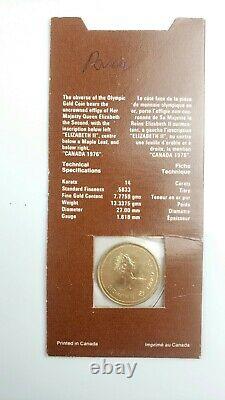 Canadian Olympic $100 Gold Coin 1/4 oz Montreal Olympics 1976