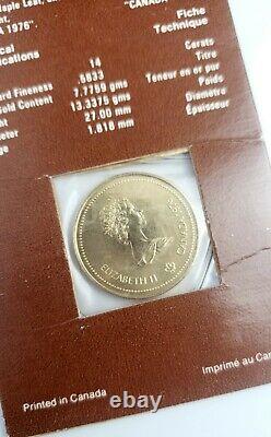 Canadian Olympic $100 Gold Coin 1/4 oz Montreal Olympics 1976