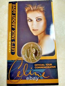 Celine Dion Let's Talk About Love Golden Coin Official Tour Commemorative 1998