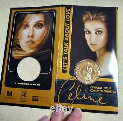 Celine Dion Let's Talk About Love Golden Coin Official Tour Commemorative 1998
