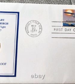 Charles A. Lindbergh 10k Gold Coin with First Day of Issue Envelope