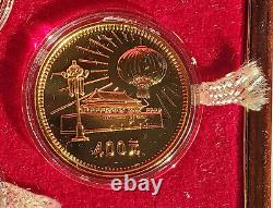 Chinese China 30th Anniversary Commemorative GOLD COINS set 1949-1979 RARE